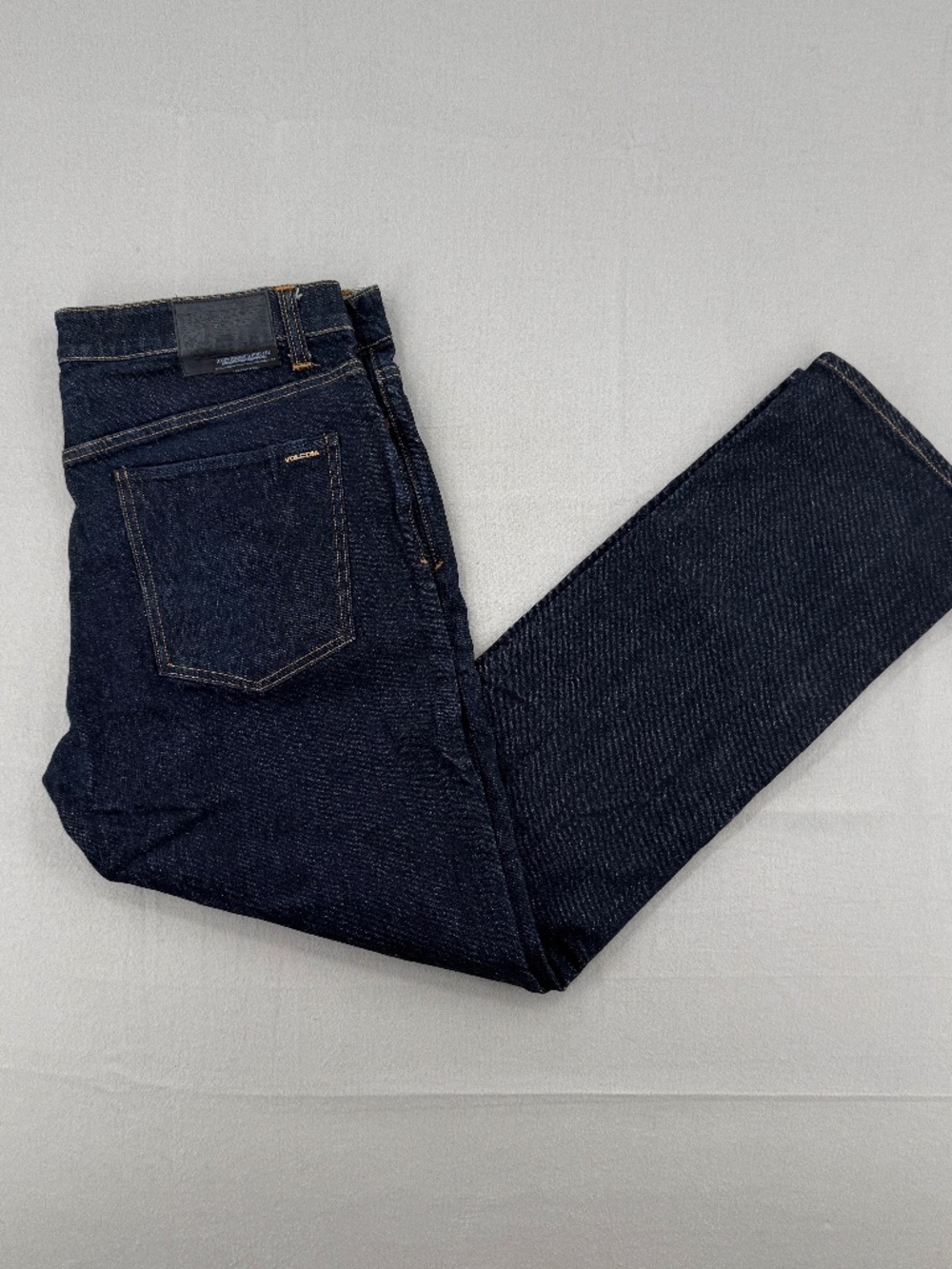 Volcom Solver Modern Straight Jeans Dark Wash Stretch Denim Skate Surf Men 36